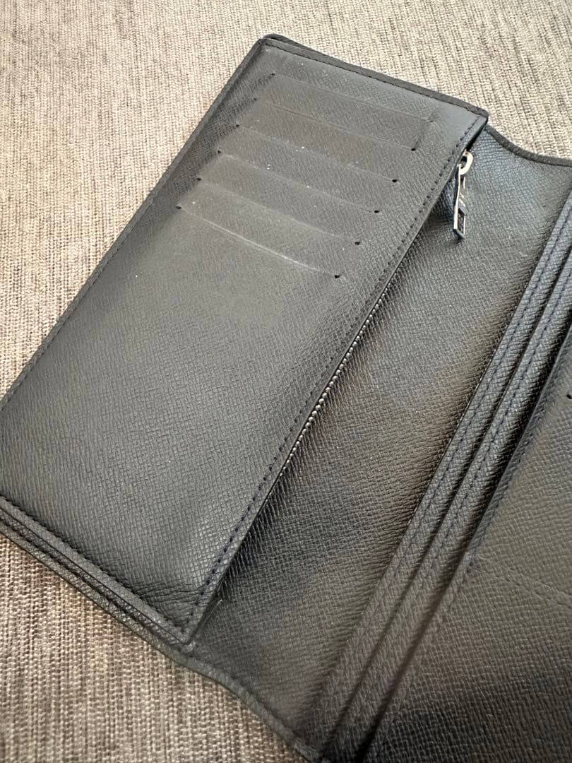 LOUIS VUITTON ブラック 長財布　ポルトフォイユ・ブラザ