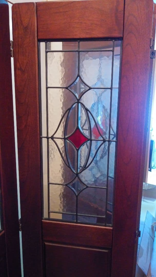 衝立⭐アンティーク風ステンドグラス入り間仕切りパーテーション♪