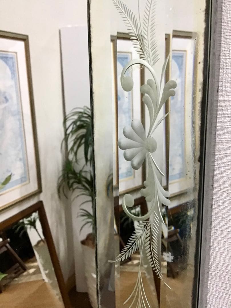 管344☆イタリア製☆アンティーク☆ベネチアンミラー