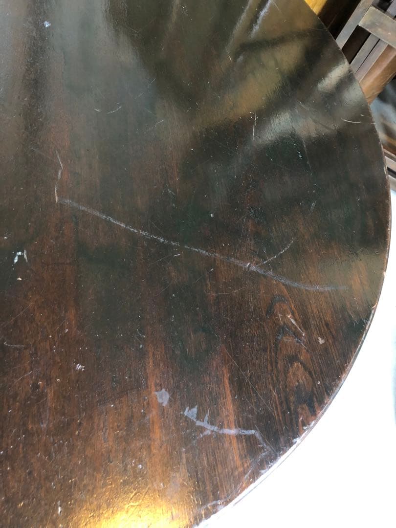 丸ちゃぶ台 直径102cm 座卓 丸テーブル 時代物 古民家 古道具