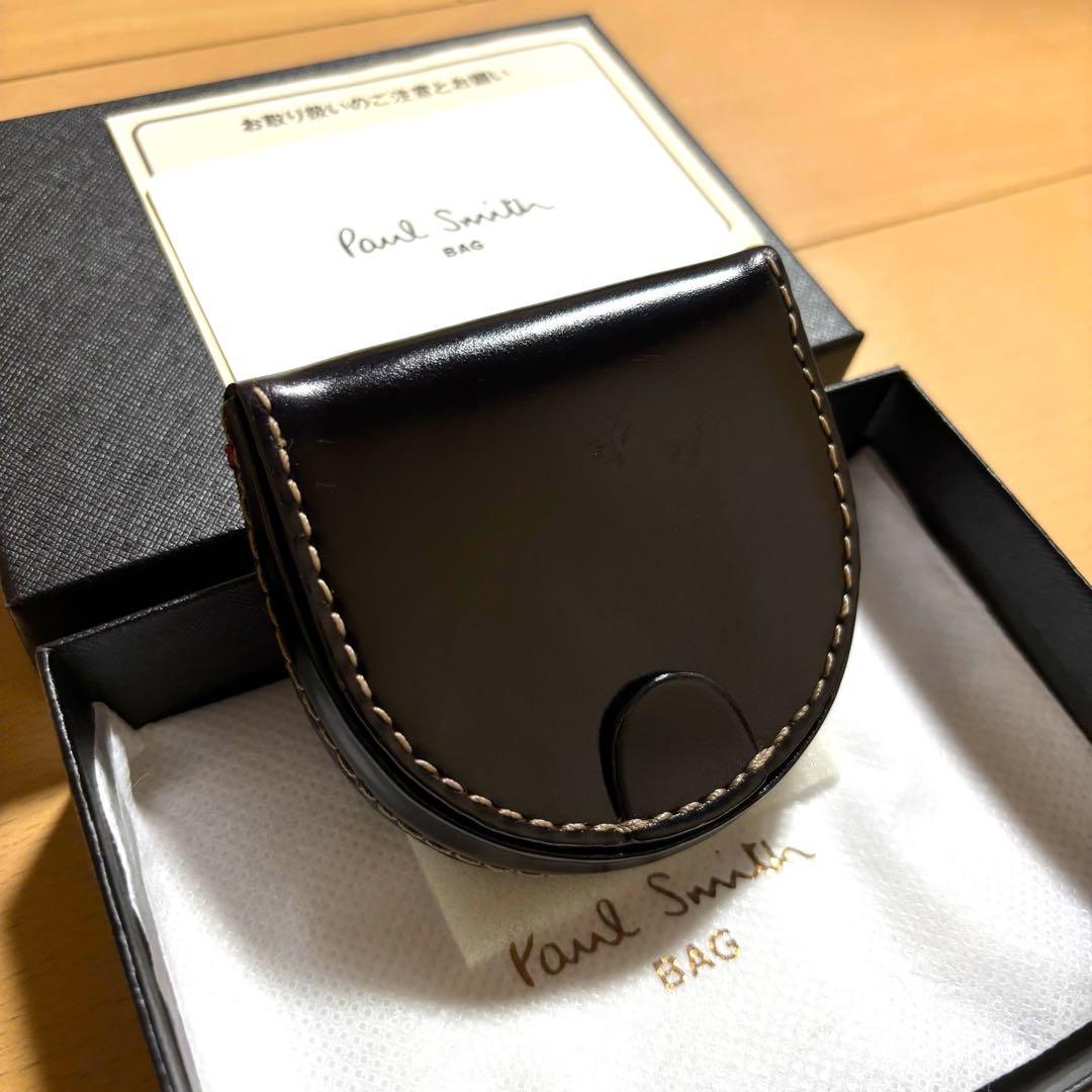 Paul Smith コードバン　馬蹄型　ケース　ブラック　黒　美品