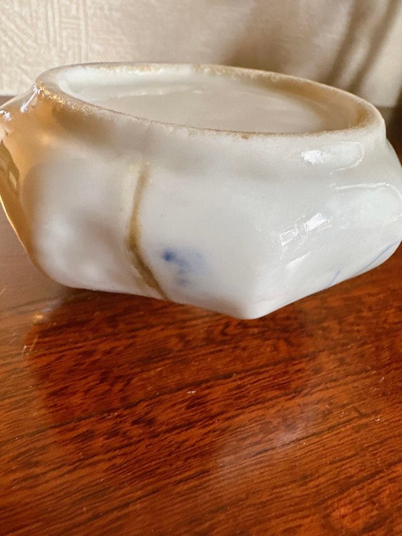 【SALE】アンティーク　染付　一輪挿し　油壺　古伊万里　骨董　蔵出し　華道