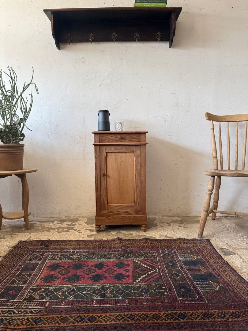 ビンテージ ドロワーサイドテーブル ドロワーベッドサイドテーブル　剥離