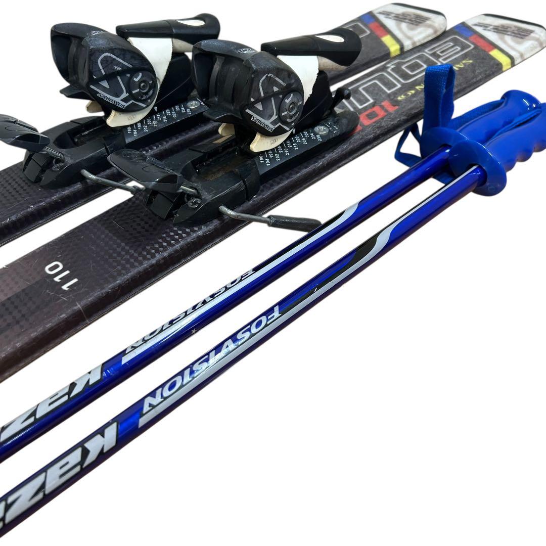 ④SALOMON 110cm☆ HEADブーツストック ジュニアスキー3点セット