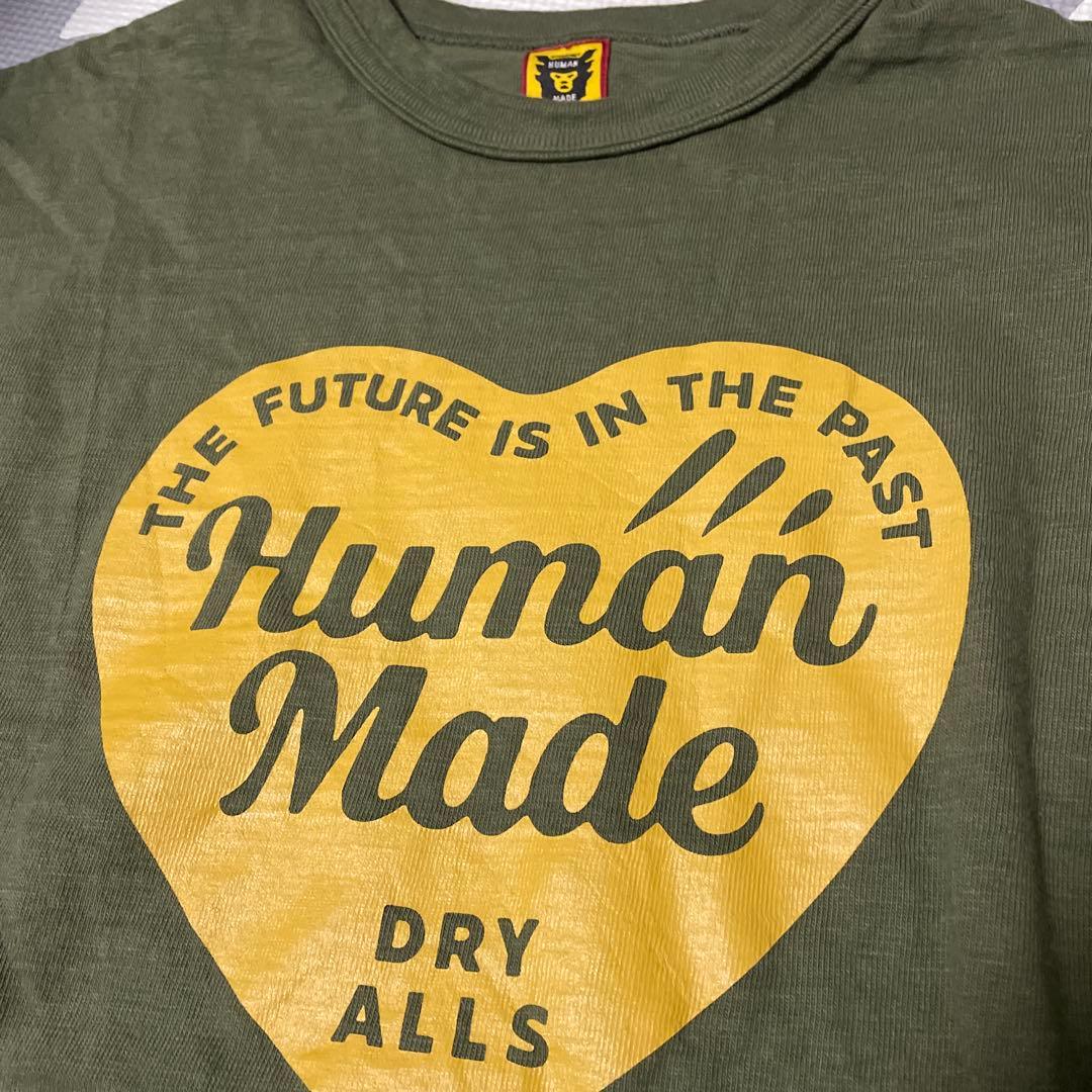 Human Made ハート型プリント長袖カットソー