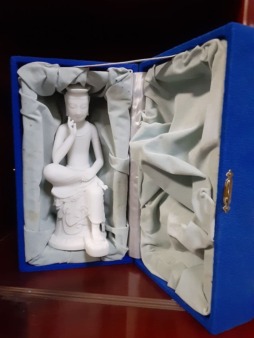 大理石 弥勒菩薩半跏像 本体美品