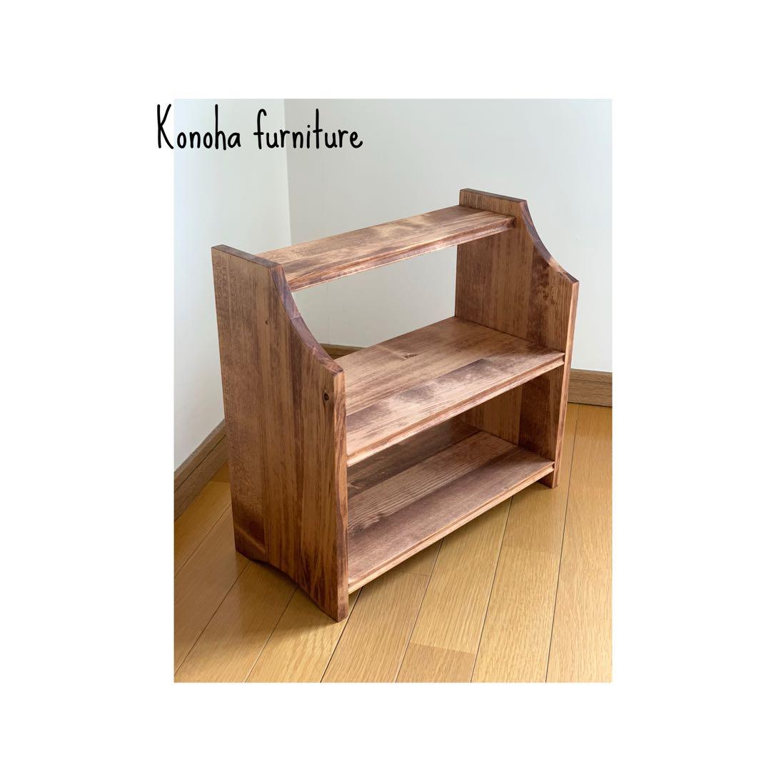 【無垢材】L型カフェシェルフ　クラシック　アンティーク　キッチンラック