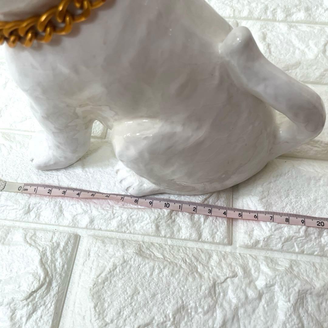 ブルテリア 犬 オブジェ 置物 加藤工芸 玄関 犬置物 陶器