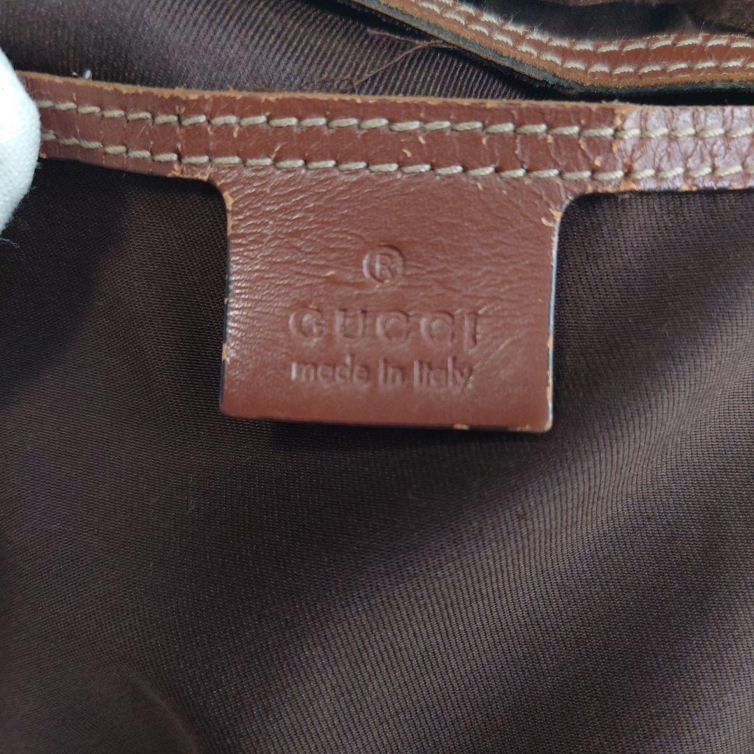 【美品】グッチ ミニボストンバック GGスプリーム アビー ブラウン系 ゴールド