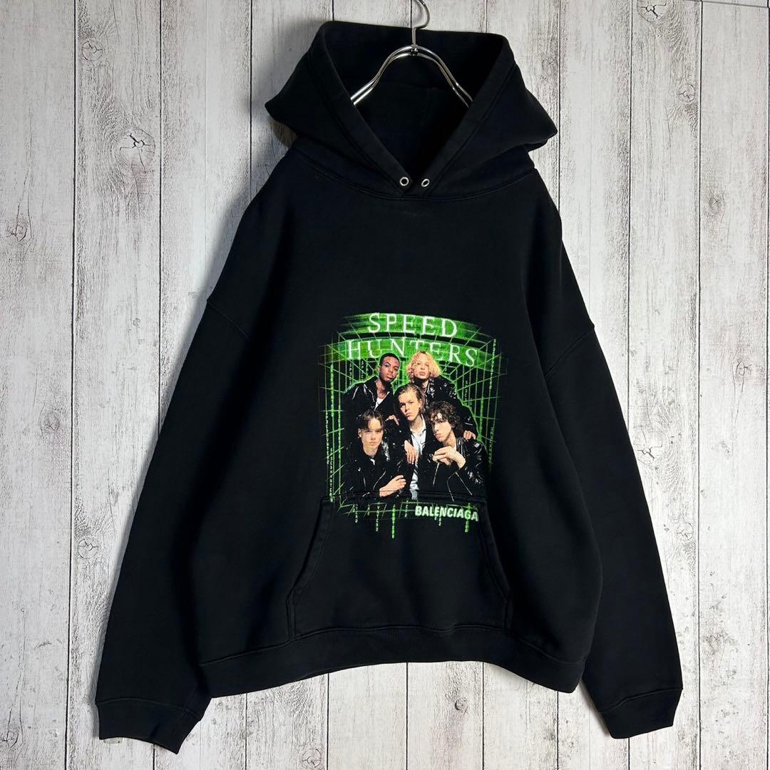 5971【人気デザイン】バレンシアガ‪☆プリント入りパーカー スピードハンターズ