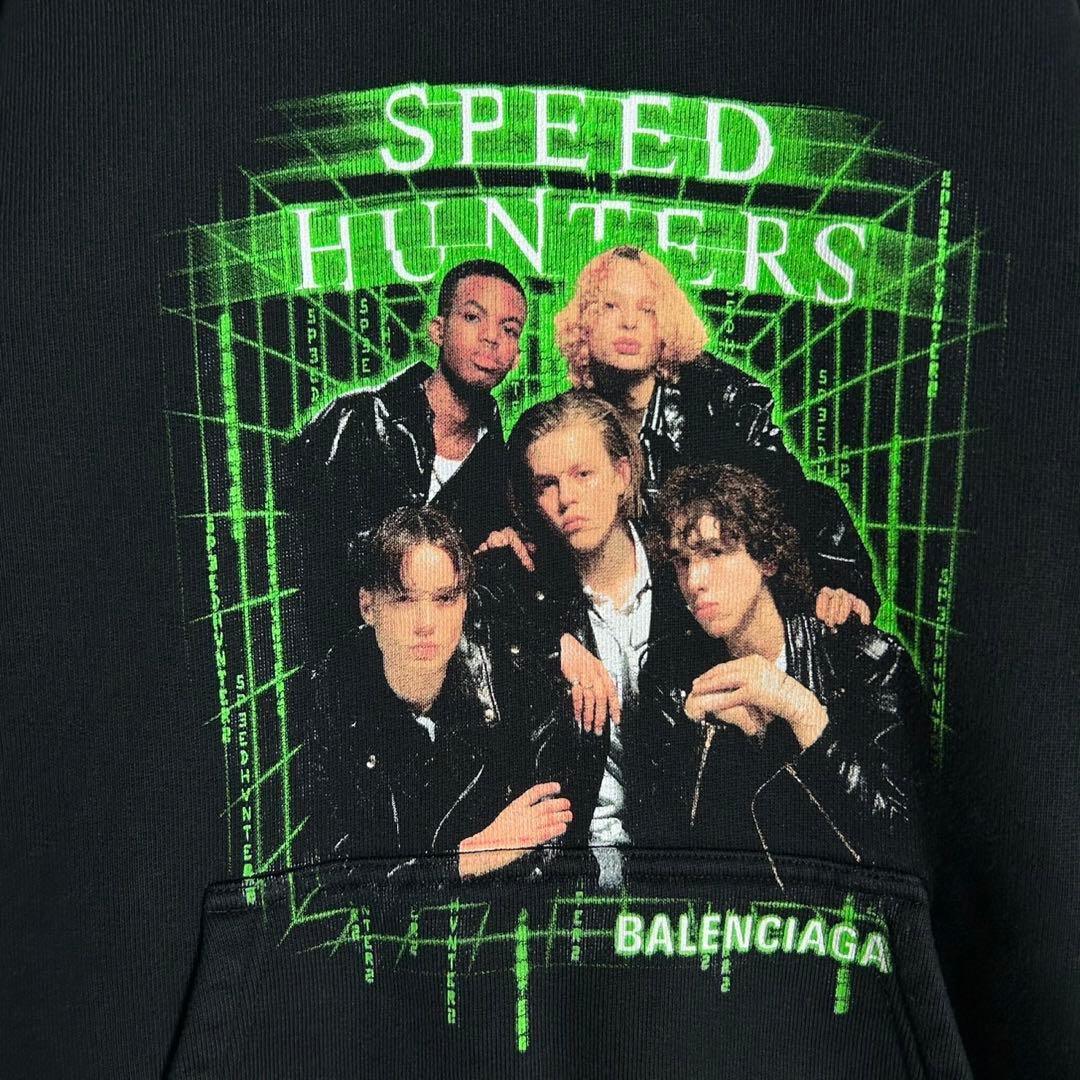 5971【人気デザイン】バレンシアガ‪☆プリント入りパーカー スピードハンターズ