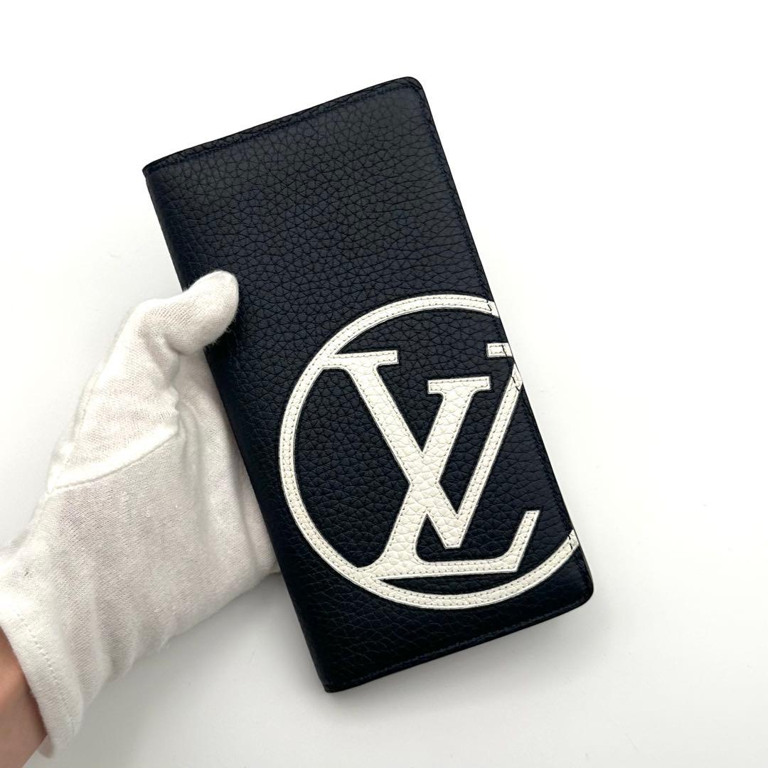 【未使用級】ルイヴィトン LVサークル ポルトフォイユ ブラザ アンディゴブルー