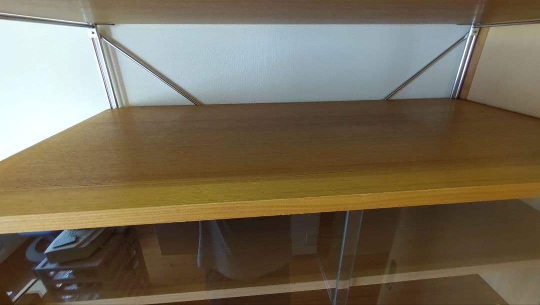 【無印良品・定価22900円❗️】スチールユニットシェルフのボックスガラス引き戸