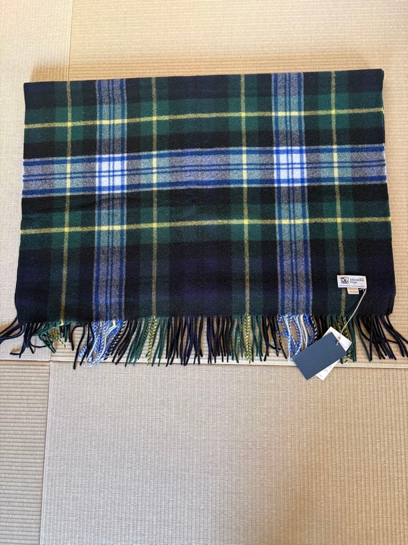 Johnstonsチェックカシミヤ大判ストールDressGordon 【極美品】