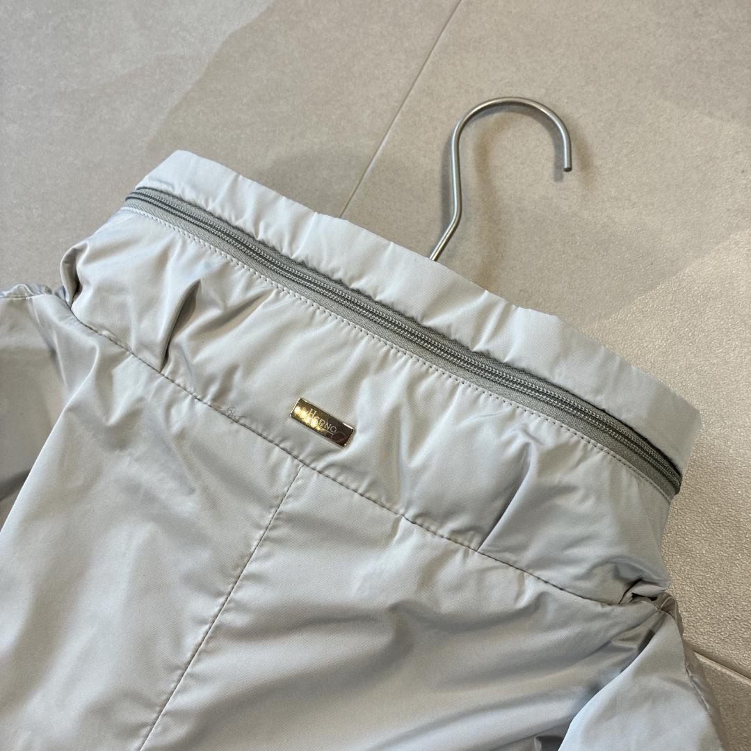 美品 HERNO♡ウルトラライトダウンジャケット 異素材 パーカー 撥水ナイロン