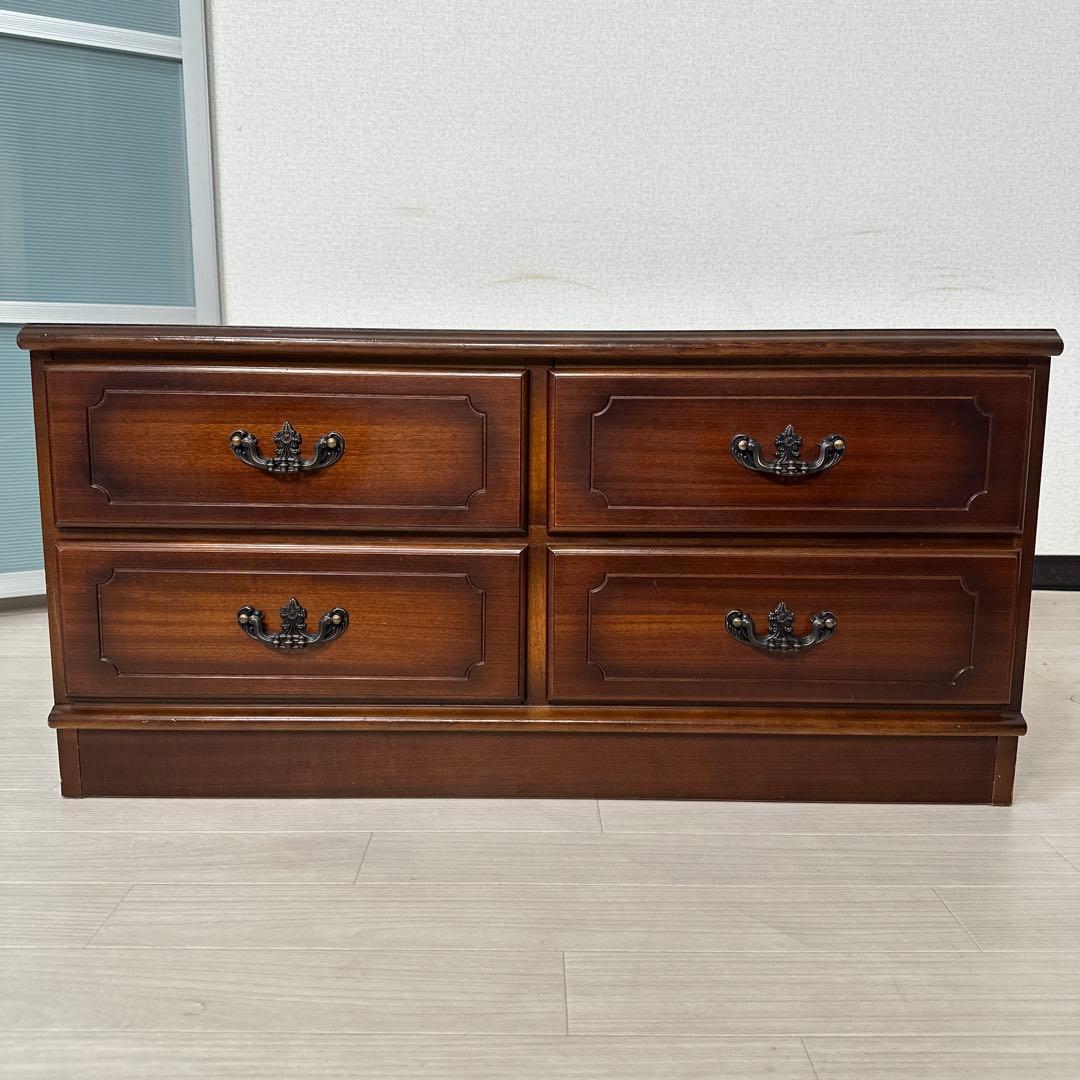 カリモク コロニアル チェスト 2段4杯 ローチェスト i4※