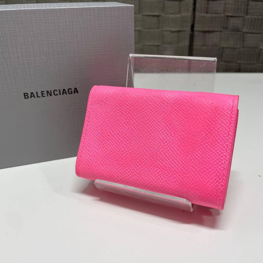 k*u様 BALENCIAGA ピンク 三つ折り財布