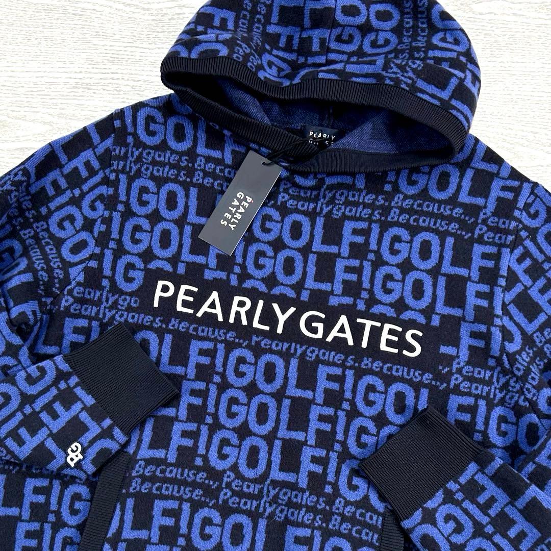 PEARLY GATES カシミヤブレンド ジャガード ニットパーカー サイズ6
