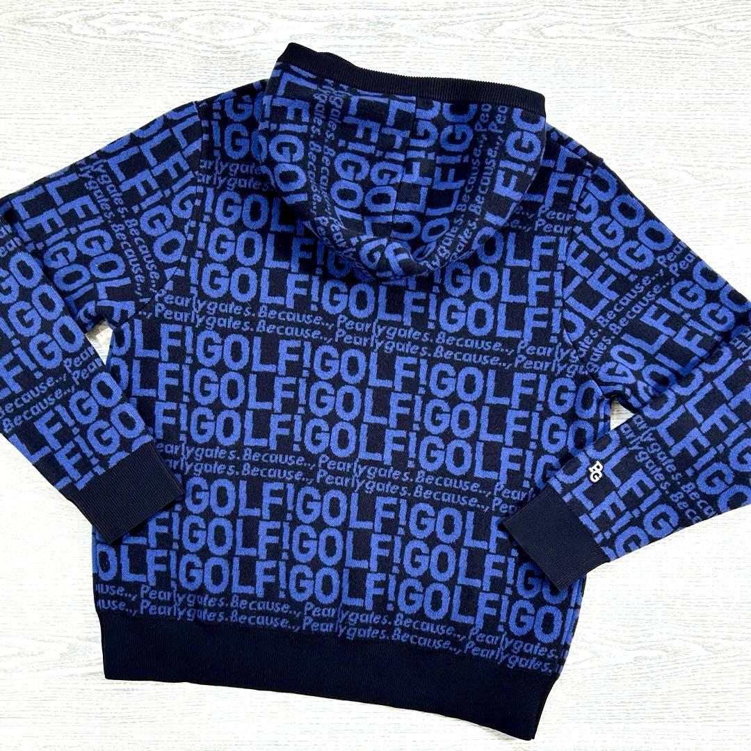 PEARLY GATES カシミヤブレンド ジャガード ニットパーカー サイズ6