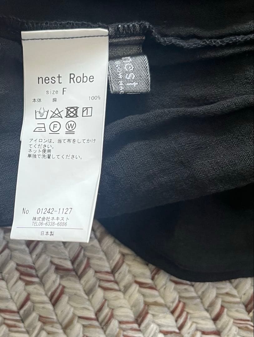 24SS nest Robe リネンガーゼケープ袖ブラウス