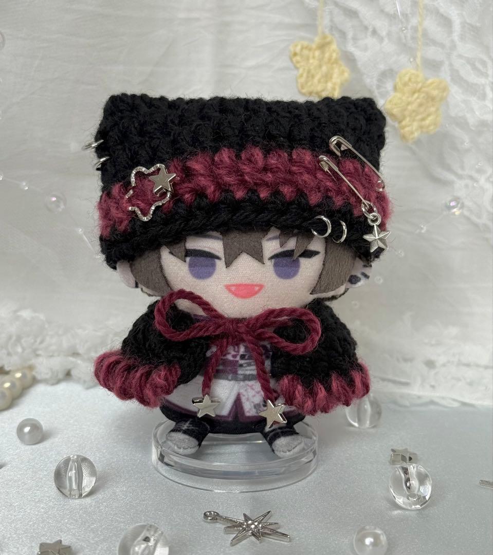 【帽子×ポンチョ】にじぱぺ ぱぺ服 帽子 ぬい服 10cmぬい 推しぬい