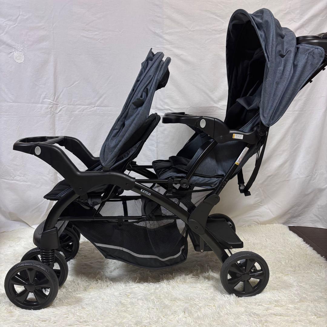 【❤️超美品❤️】カトージ　二人乗りベビーカー　二人でゴーDX おまけ付き