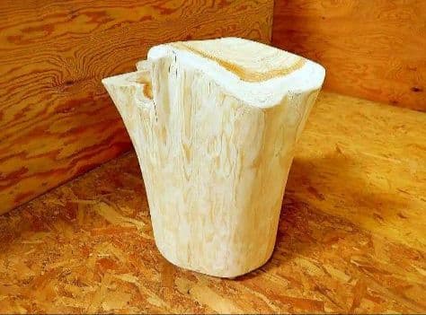 『限定価格』四国霊峰石鎚山産②大型天然ひのき切り株椅子