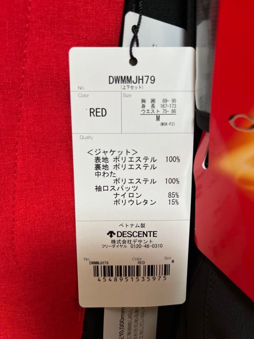 【新品・未使用】DESCENTE 上下スキーウェア　メンズMサイズ