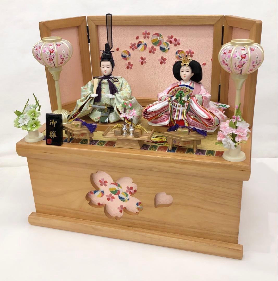 【新品】雛人形　鞠桜収納飾り　特典あり
