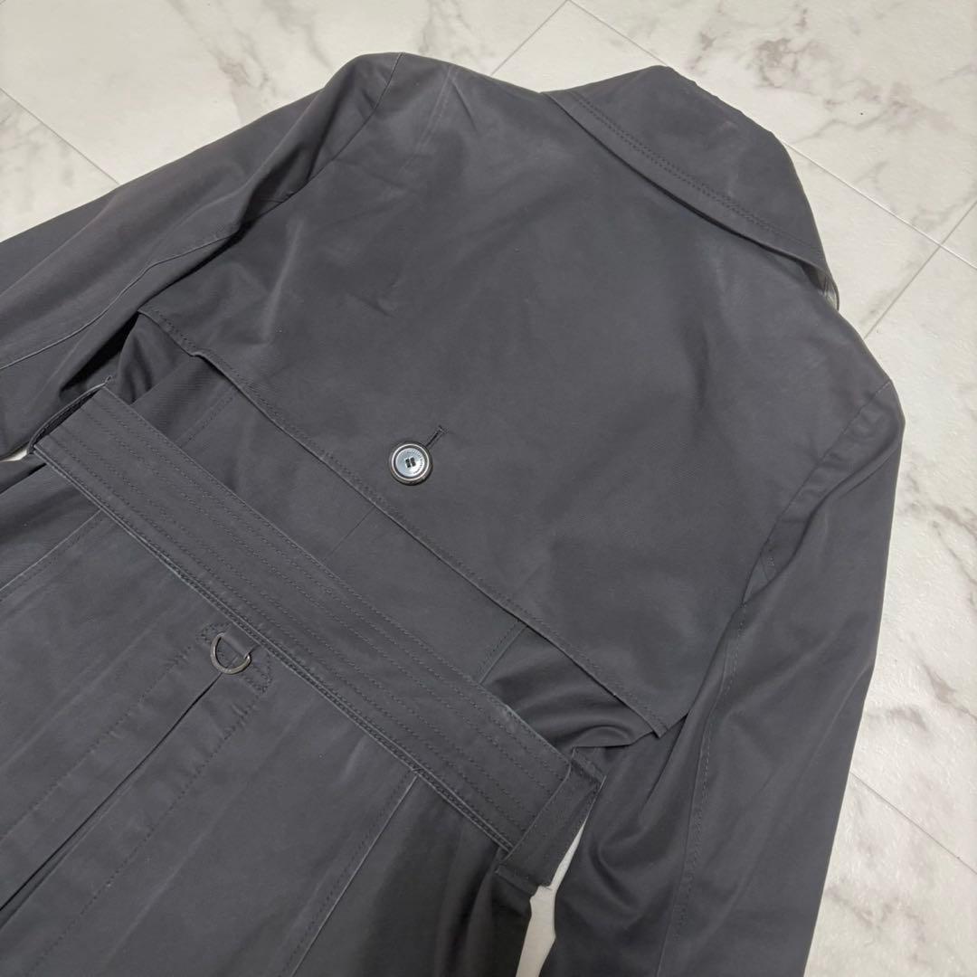 バーバリーブルーレーベル トレンチコート ライナー ベルト付き ノバチェック 黒