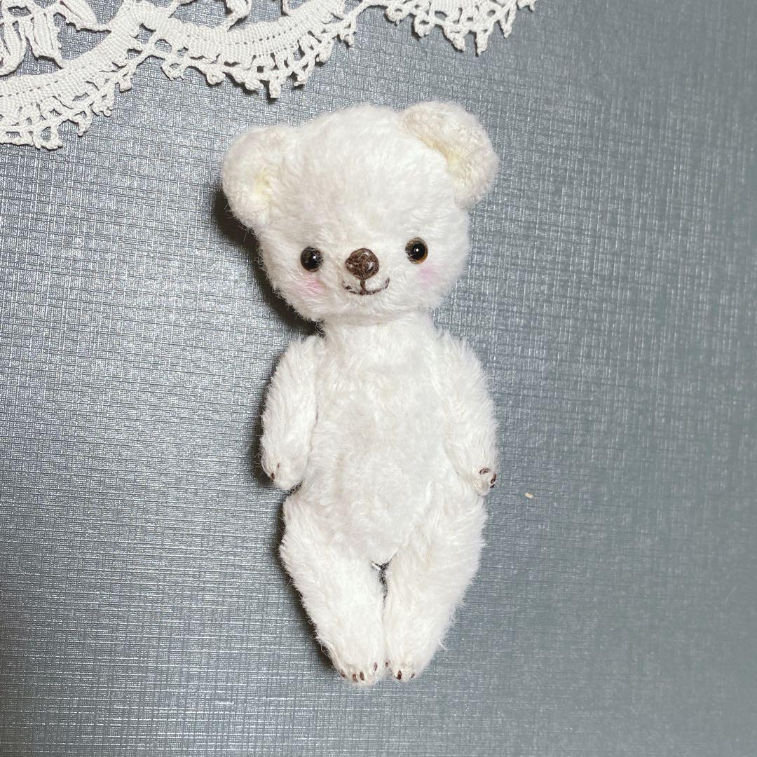 テディベア ハンドメイド ai bear 白くま 手のひらサイズ クマ 12㎝