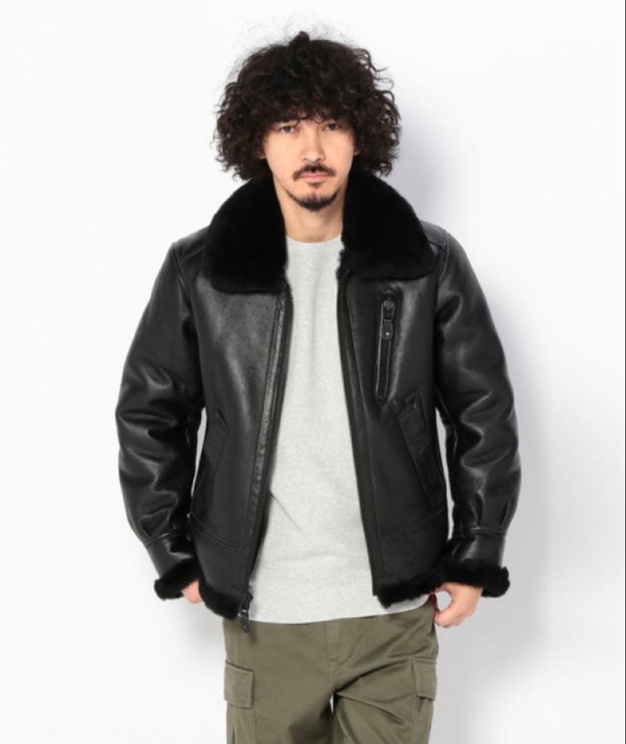 AVIREX B-3 カスタム リアルムートンレザー ジャケット L 美品