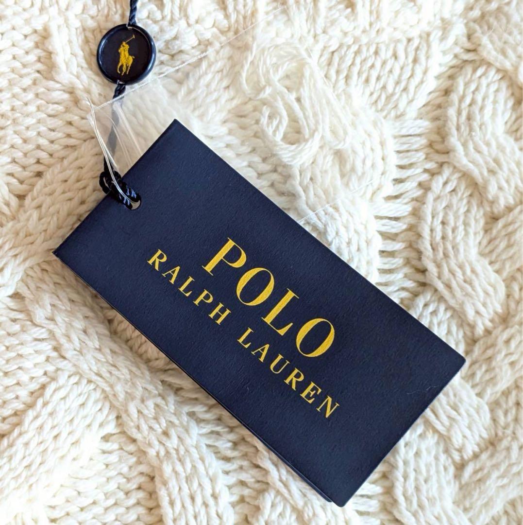 新品 コットン ニット ケーブル編み アランニット S 春物　定番　人気