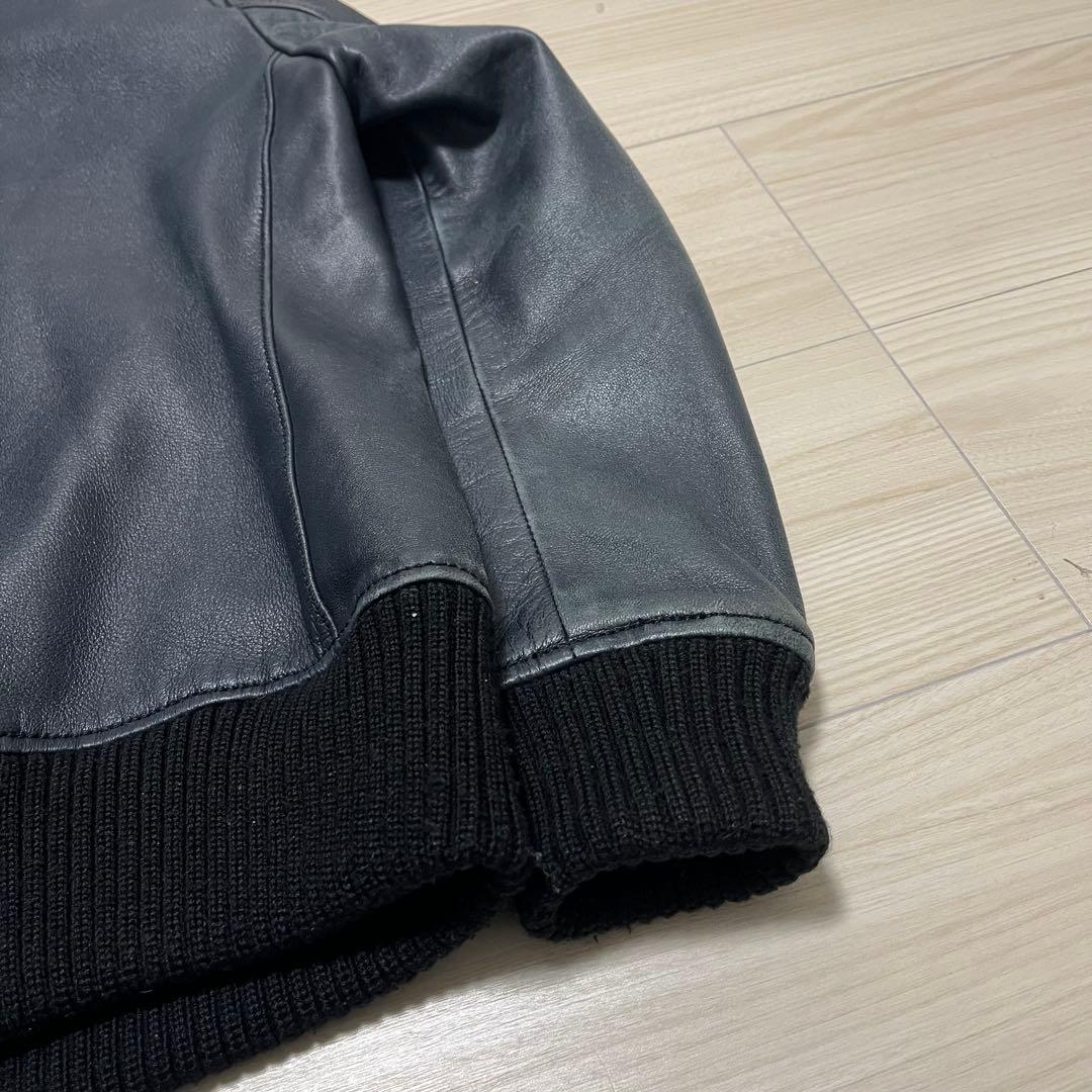 【美品】WACKOMRIA ワコマリア レザー　ジップブルゾン　　M ラムレザー