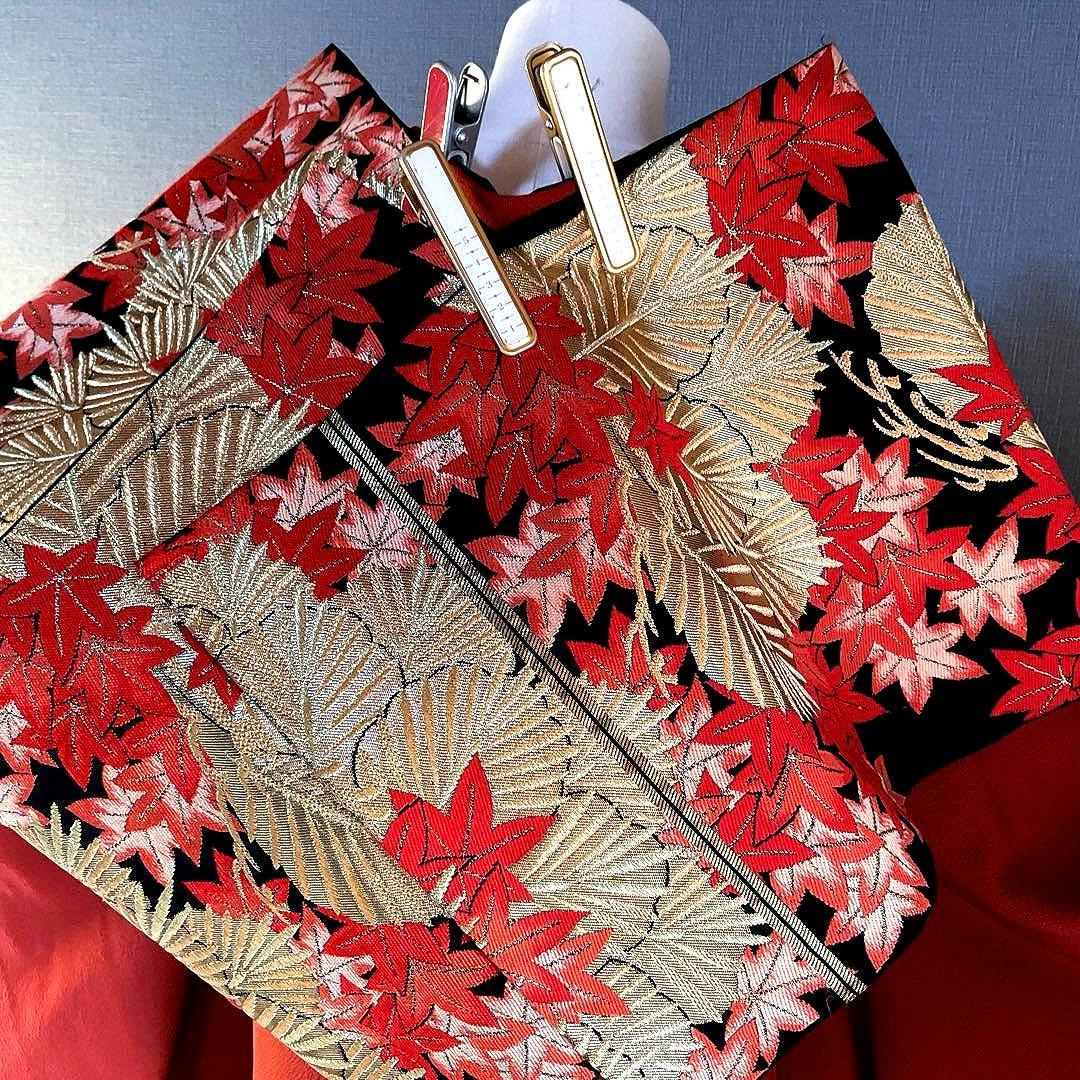 振袖フルセット　ちりめん色無地　成人式振袖　振袖　赤茶　テラコッタ