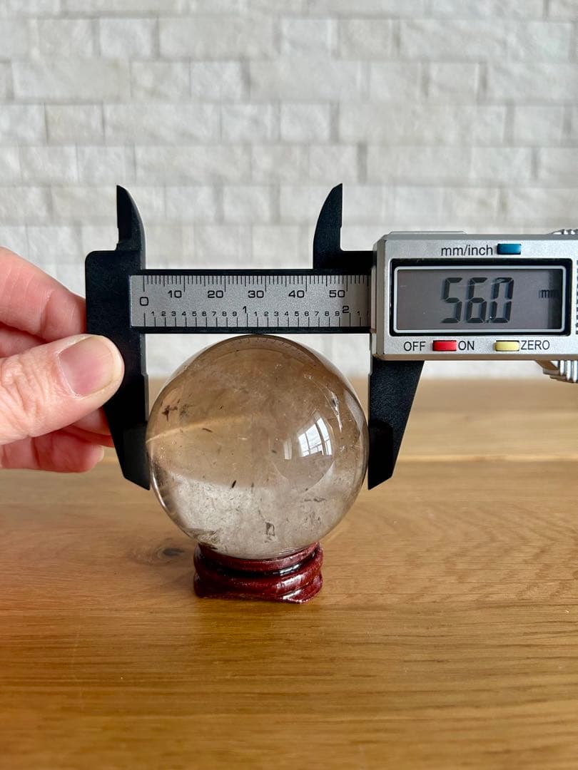 スモーキークォーツ　丸玉　スフィア　56㎝