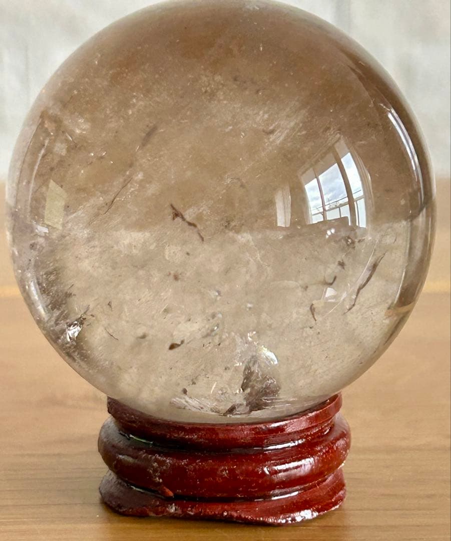 スモーキークォーツ　丸玉　スフィア　56㎝