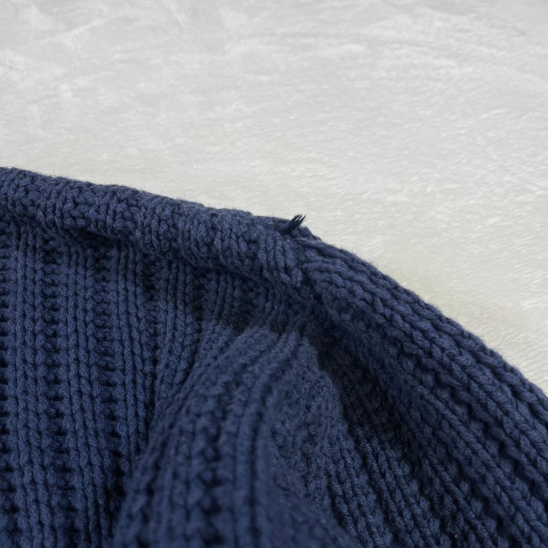 agnès b. HOMME　ビッグシルエットローゲージカーディガン　ネイビー