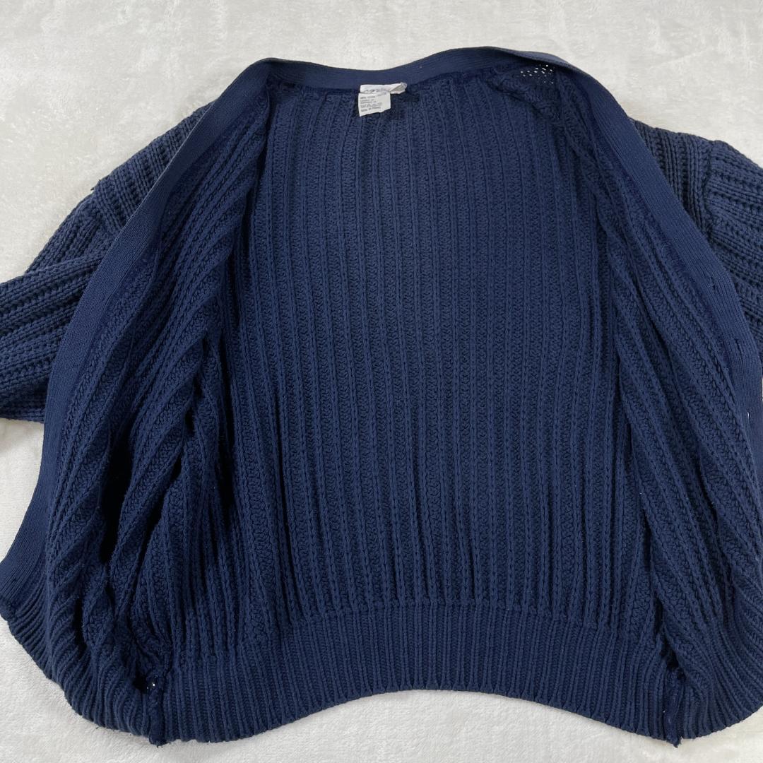 agnès b. HOMME　ビッグシルエットローゲージカーディガン　ネイビー