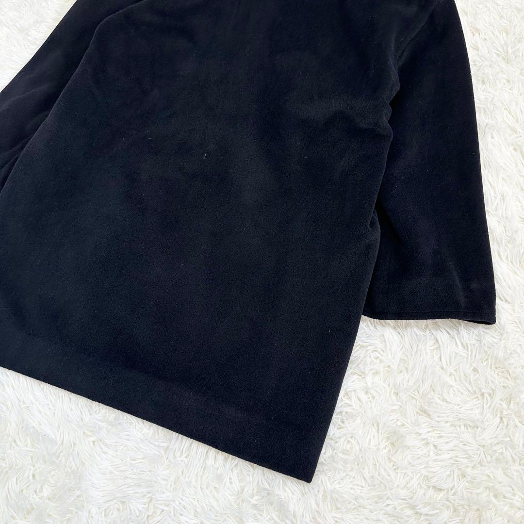 極美品 クリスチャンディオール アンゴラ混 ウールコート ダブル ヴィンテージ黒