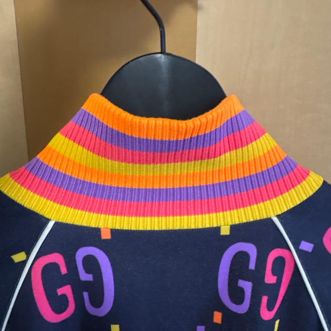 GUCCI テクニカルジャージ ジャンボGG 総柄ジップジャケット レインボー