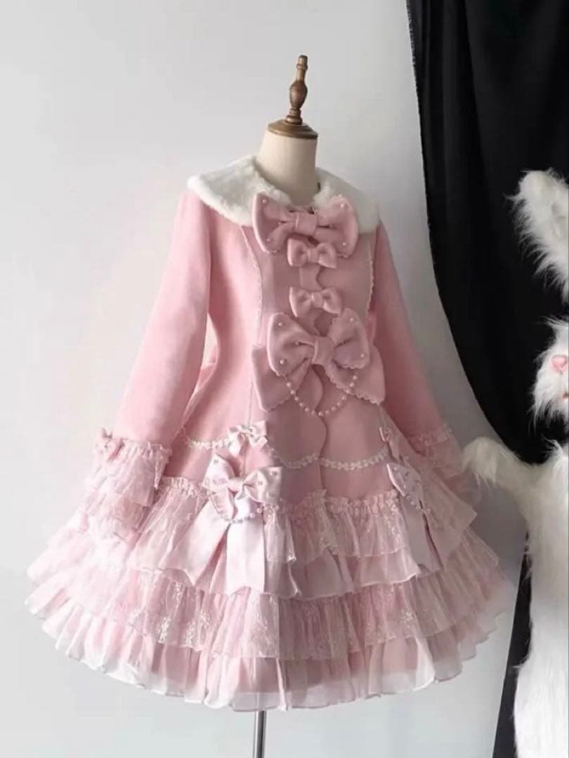 ピンク　コート