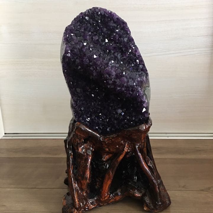 最高品質6A アメジストドームクラスター(ウルグアイ産) 台座込み 送料無料本物