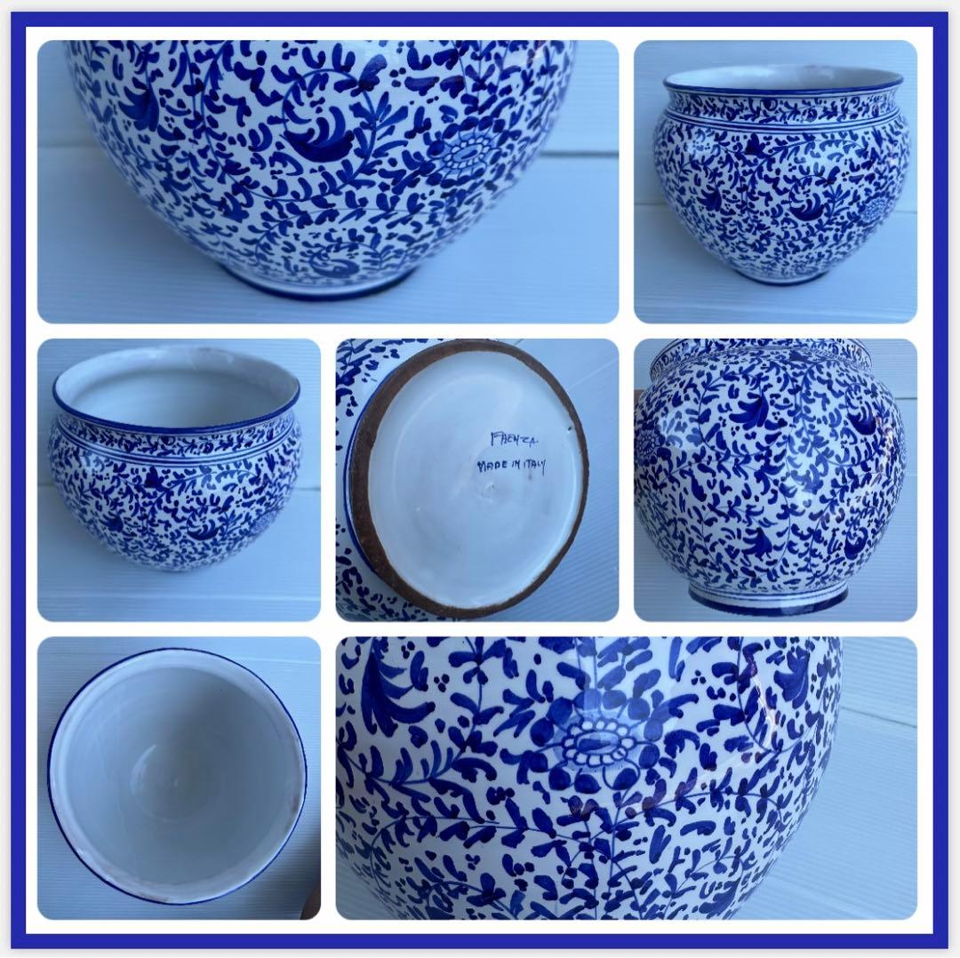 MADE IN ITALY FAENZA フラワーベース　直径28❌20㎝