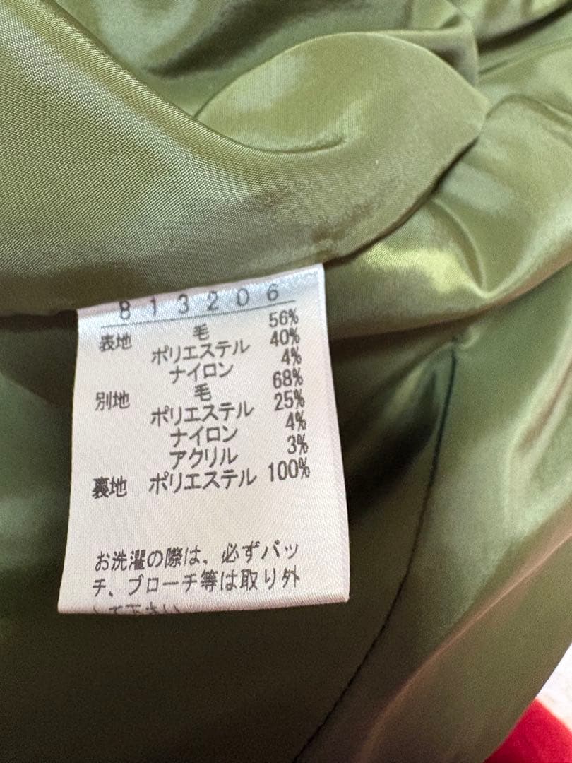 オリーブグリーン刺繍ロングコート