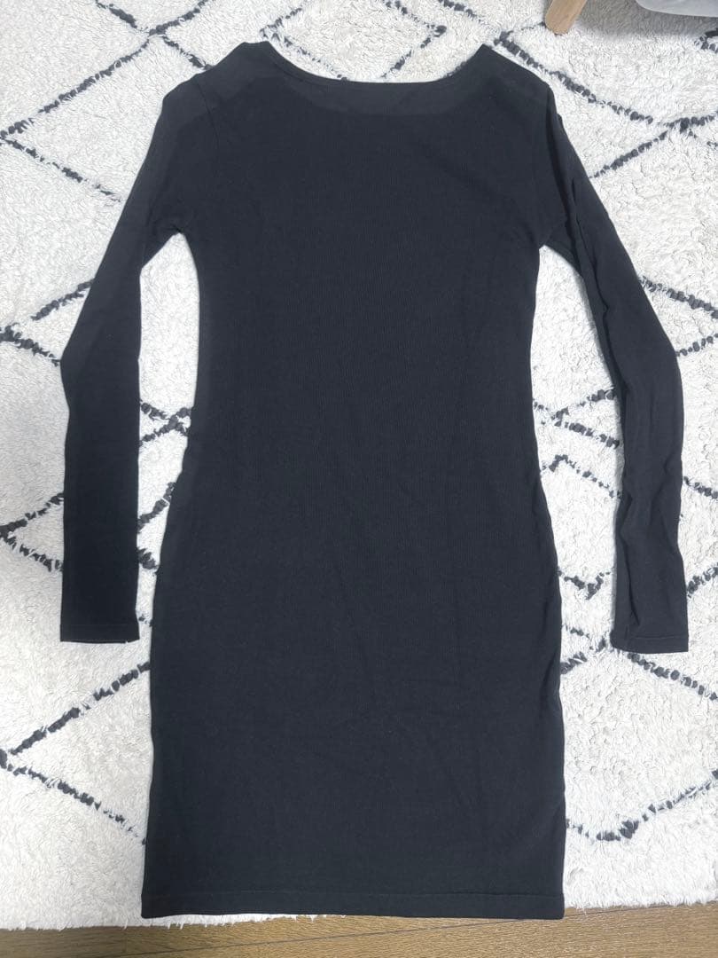 ワンピース yo biotop open sleeve cotton mini dress