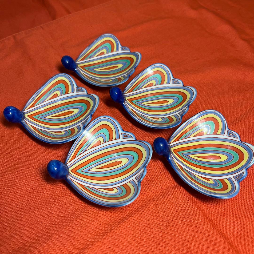 取皿（羽子板）小皿（羽根型）箸置（羽根型）の各5枚セット