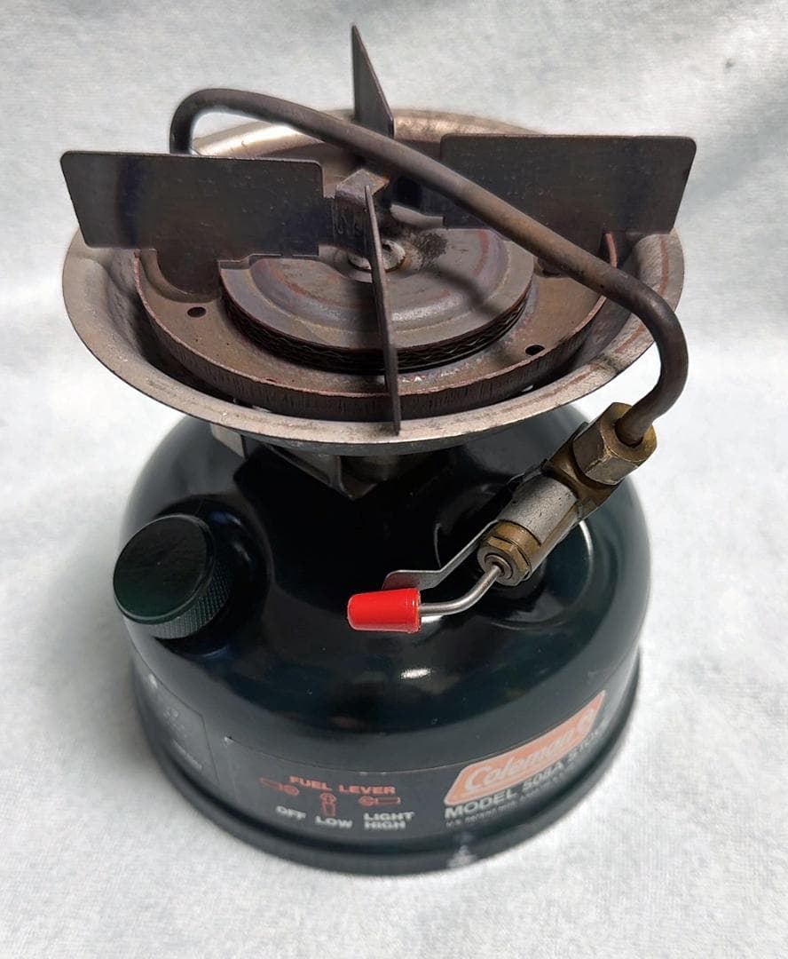 コールマンシングルバーナー 508A改(白灯油燃焼確認済)95年式 おまけ付き