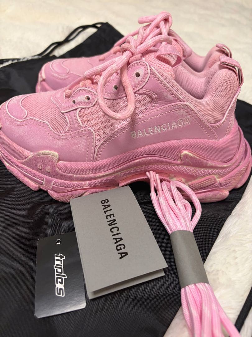 BALENCIAGA トリプルS Triple Sピンク スニーカー 34 新品