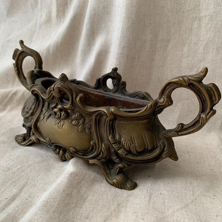 真鍮　ジャルディニエール　花器　フラワーポット　 フレンチ雑貨　ヴィンテージ